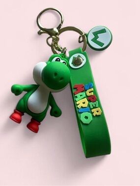 Nintendo Green Yoshi Super Mario Key & Card Holder with Red Accents